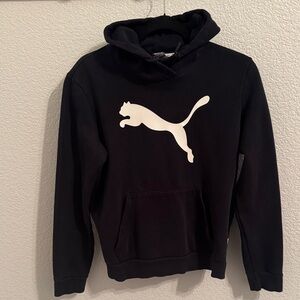 Puma Black Hoodie with White Logo